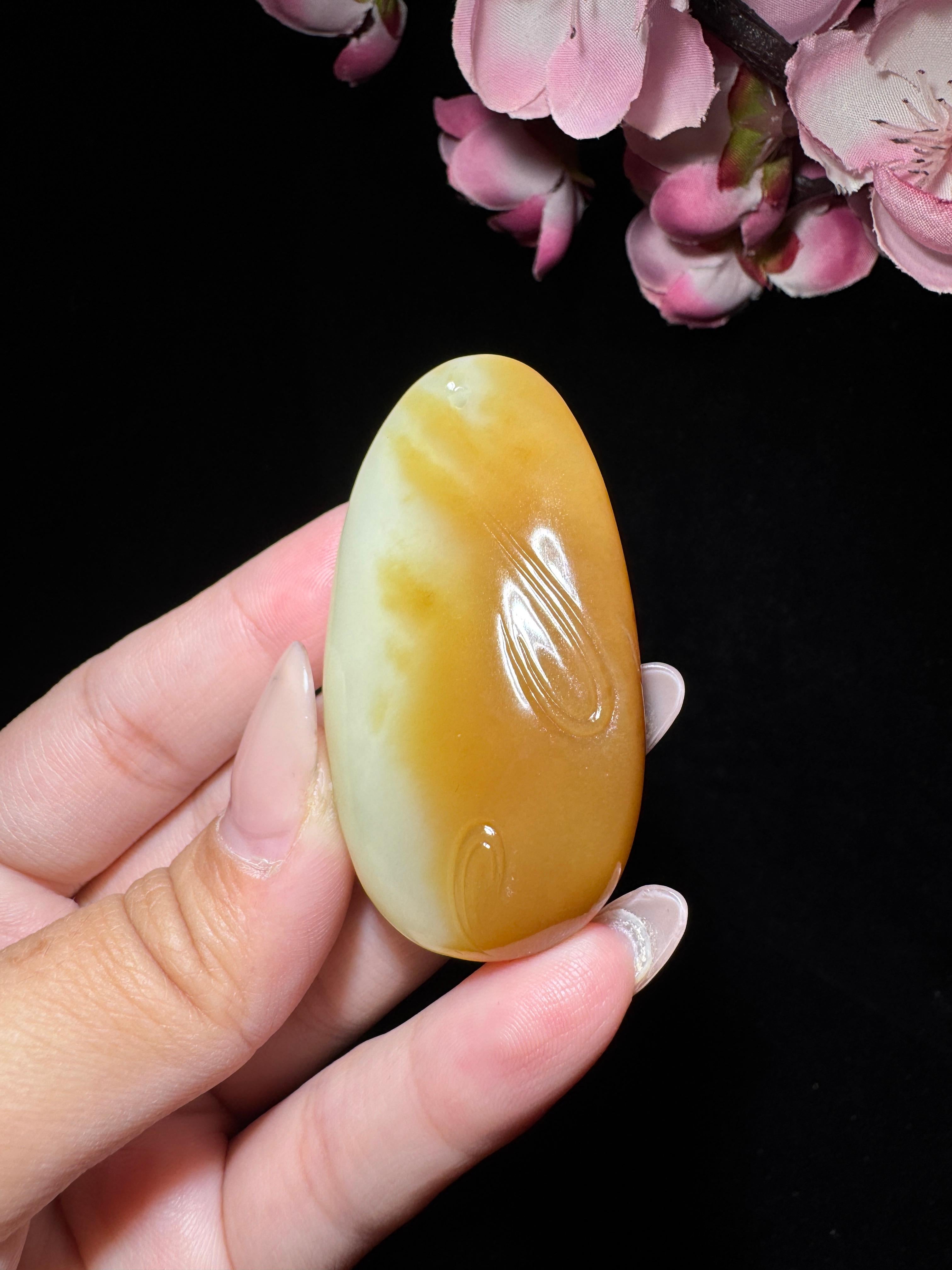 和田玉糖白玉风生水起（35.5g）