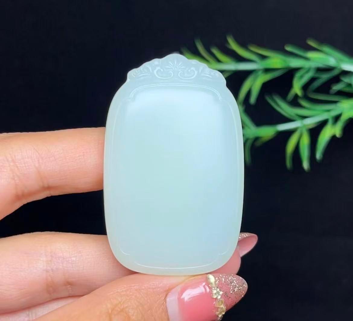 和田白玉平安无事牌（46.8g）