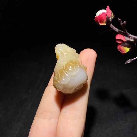 和田山料糖白玉貔貅挂件（22.0g）