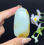 和田玉糖白玉平安无事牌（42.6g）