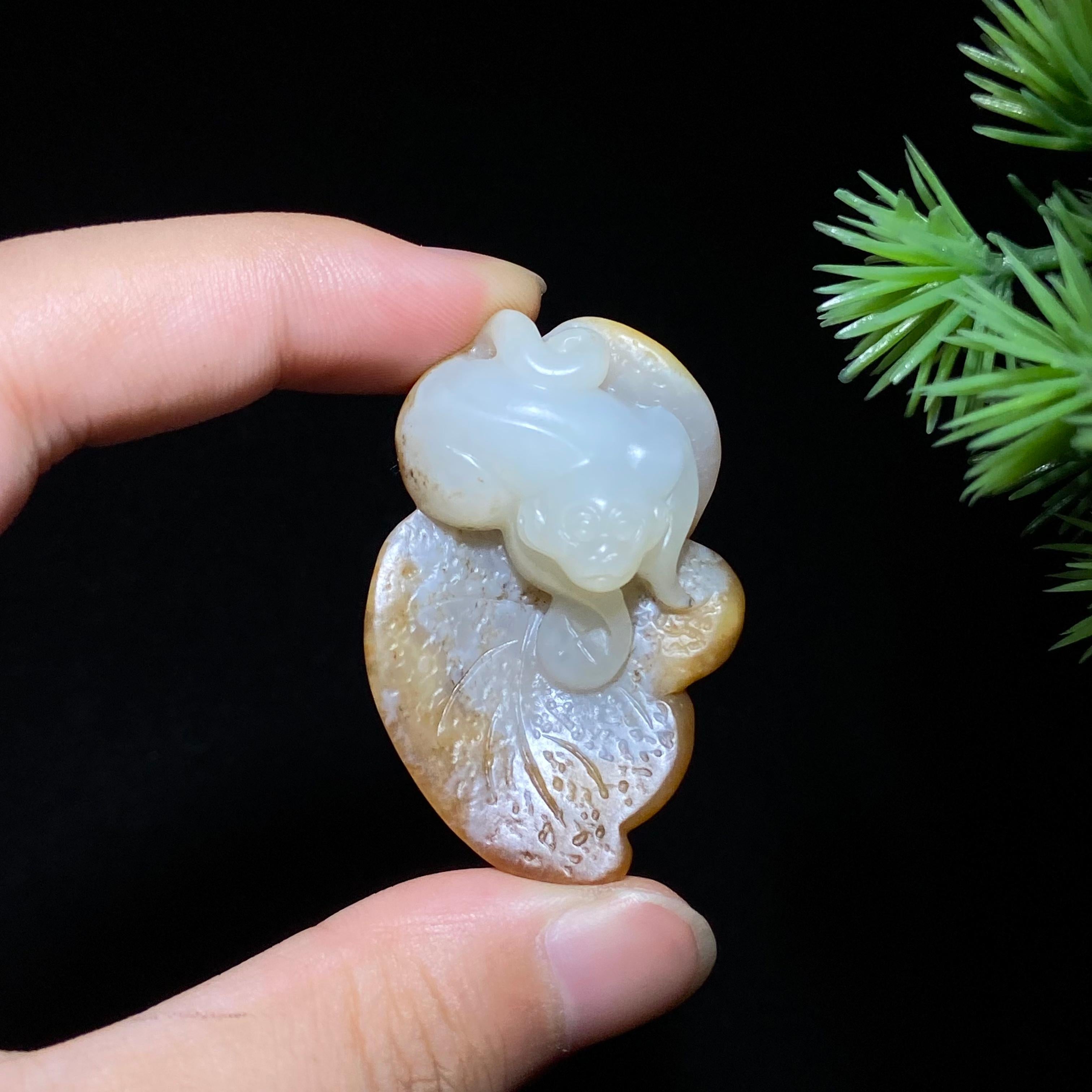和田玉籽料一叶封侯（13.7g）