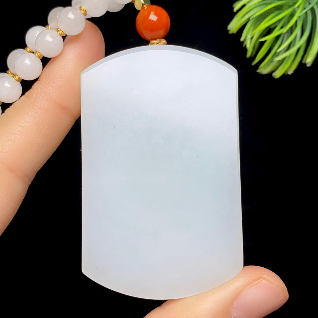 和田玉白玉无事牌（48.9g）