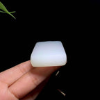和田羊脂白玉平安无事牌（83.6g）