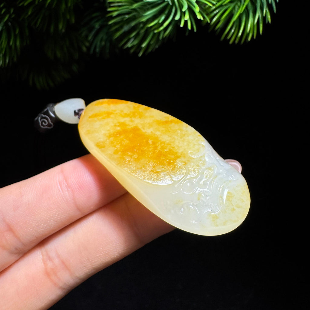 和田籽料撒金皮兽面牌（27.0g）