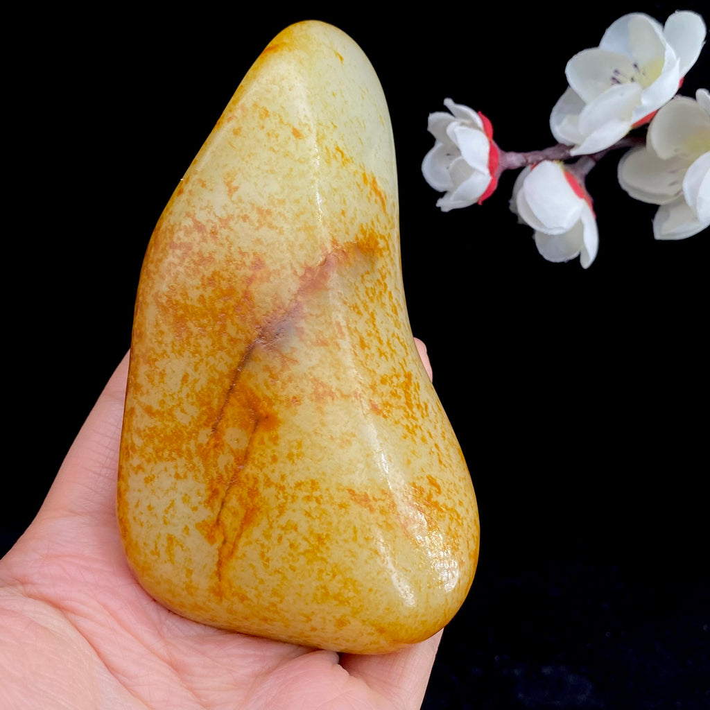 和田玉洒红皮籽料原石（309.6g）