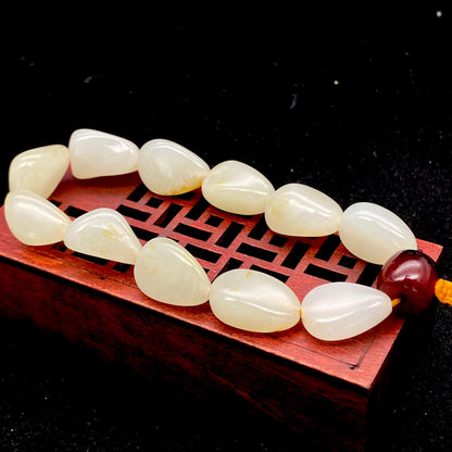 和田玉黄皮【精品手串】（39.8g）