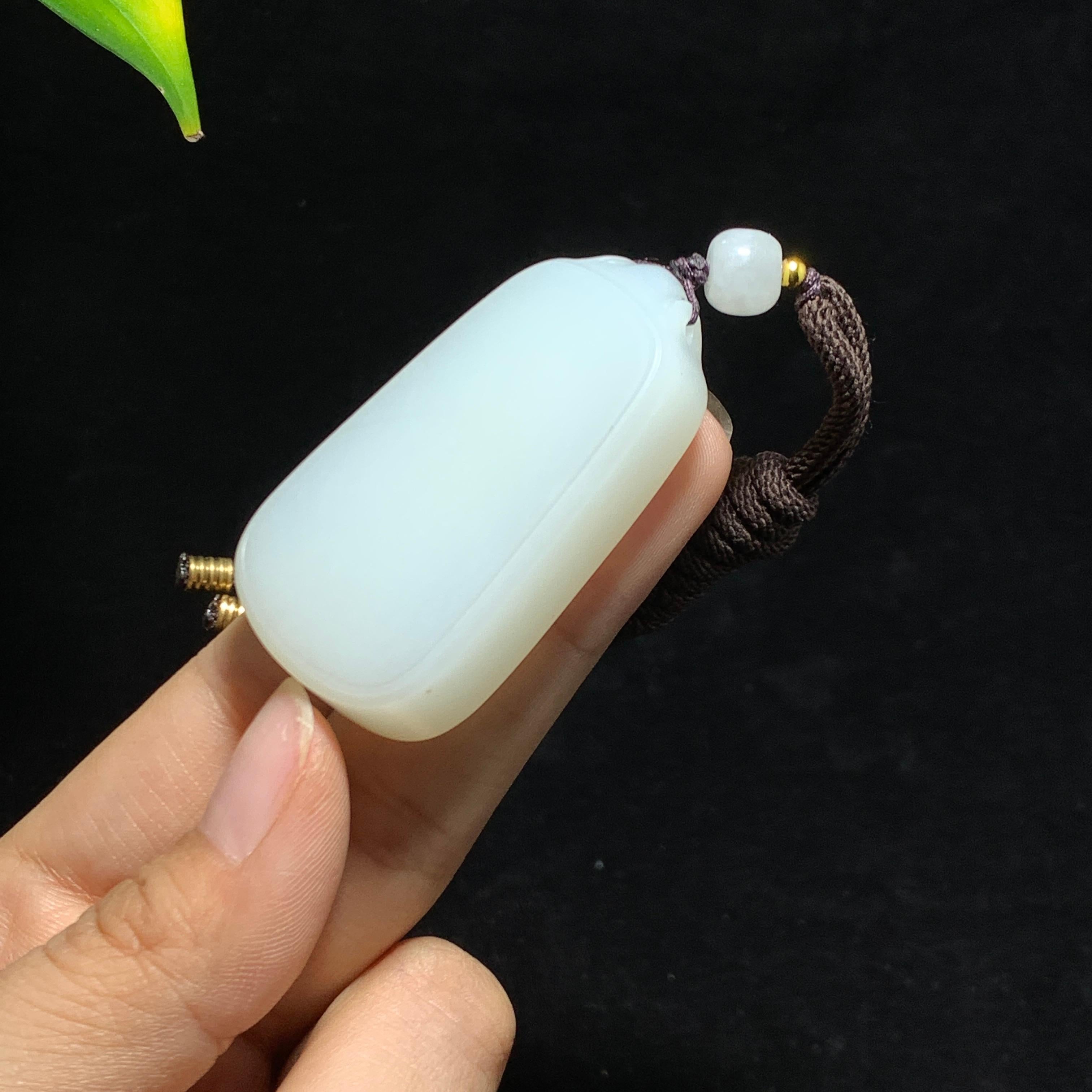 和田山料白玉无事牌挂件（40.0g）
