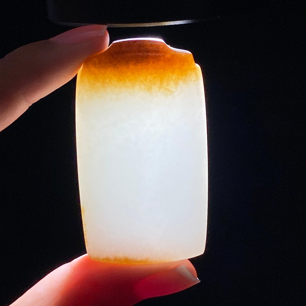和田玉糖白无事牌（37.6g）