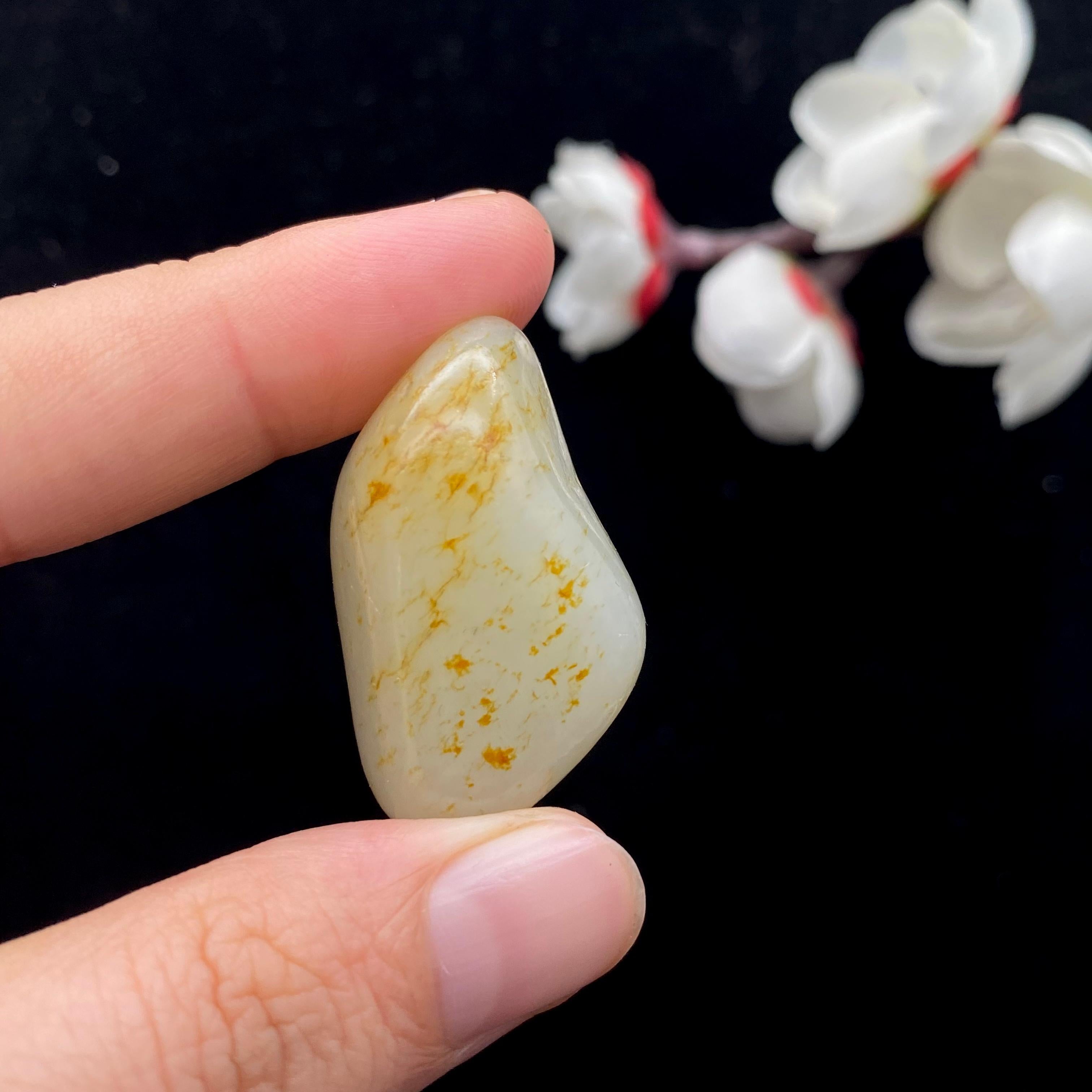 和田玉洒金皮籽料吊坠籽（14.5g）