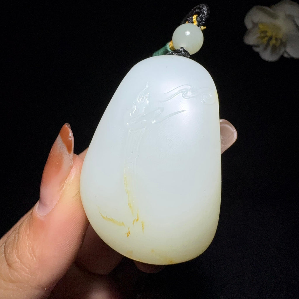 和田玉籽料观音挂件（50.2g）