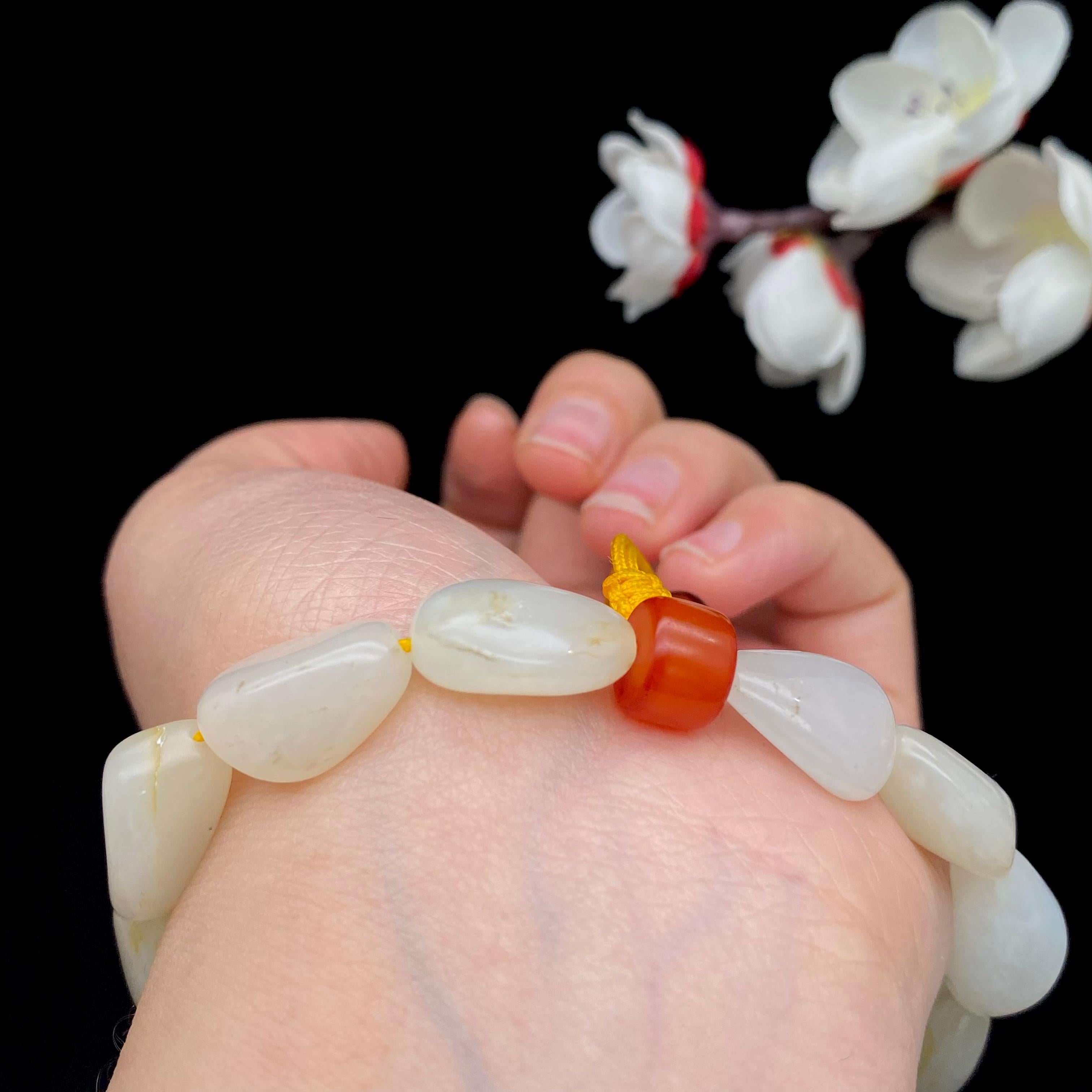 k和田玉黄皮精品手串】（32.6g）