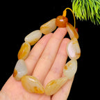 和田玉洒金皮白肉籽料手串（54.7g）