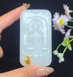 和田玉糖白羊脂白玉观音（68.3g）