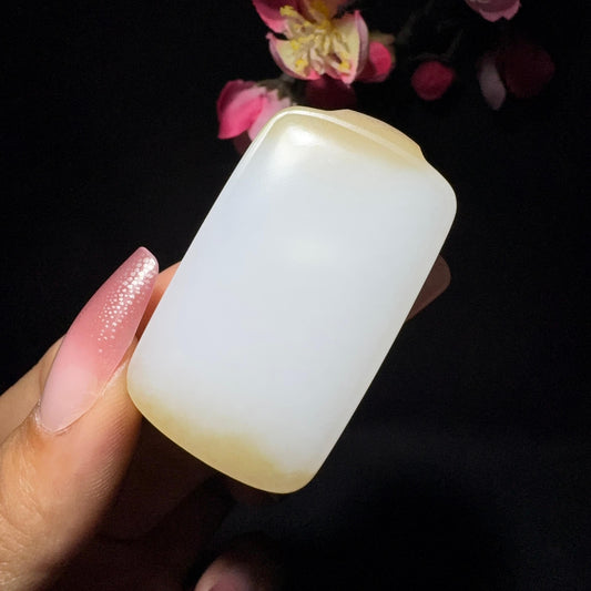 和田玉糖白玉平安牌（31.5g）