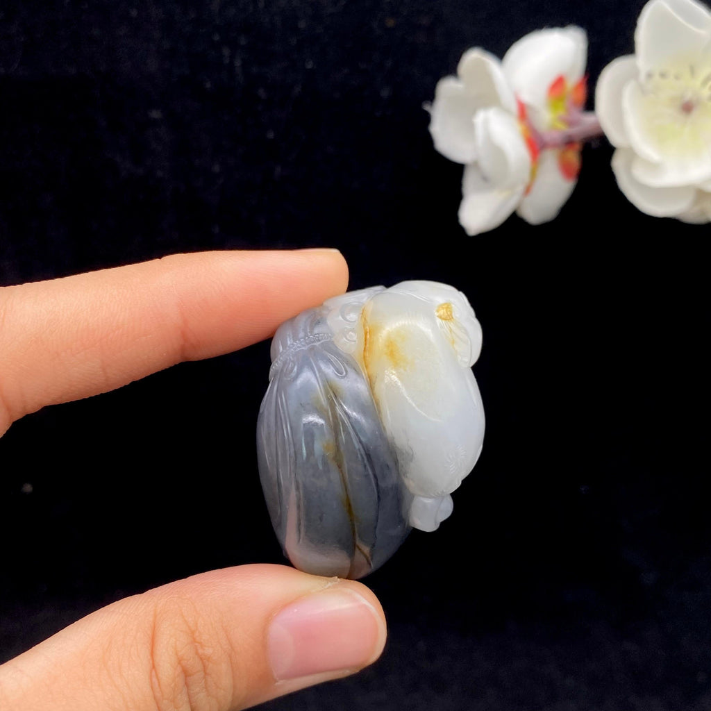 和田玉青花籽料【福猪】（54.6g）