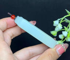 和田玉糖白羊脂玉莲花无相佛牌头平安无事牌（77.4g）