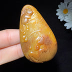 和田玉籽料收藏级挂件马上封侯（54.9g）