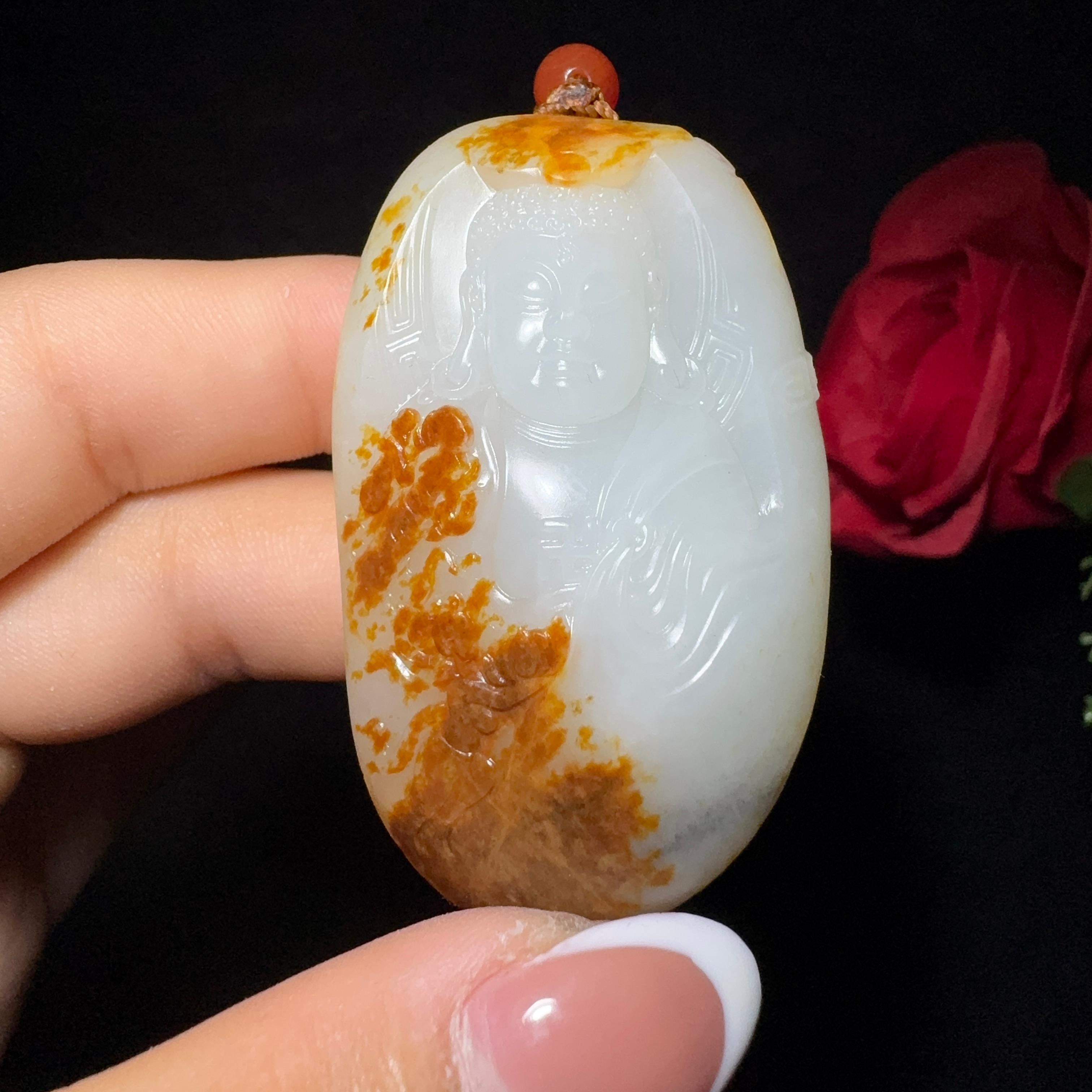 和田玉籽料挂件大日如来（57.8g）