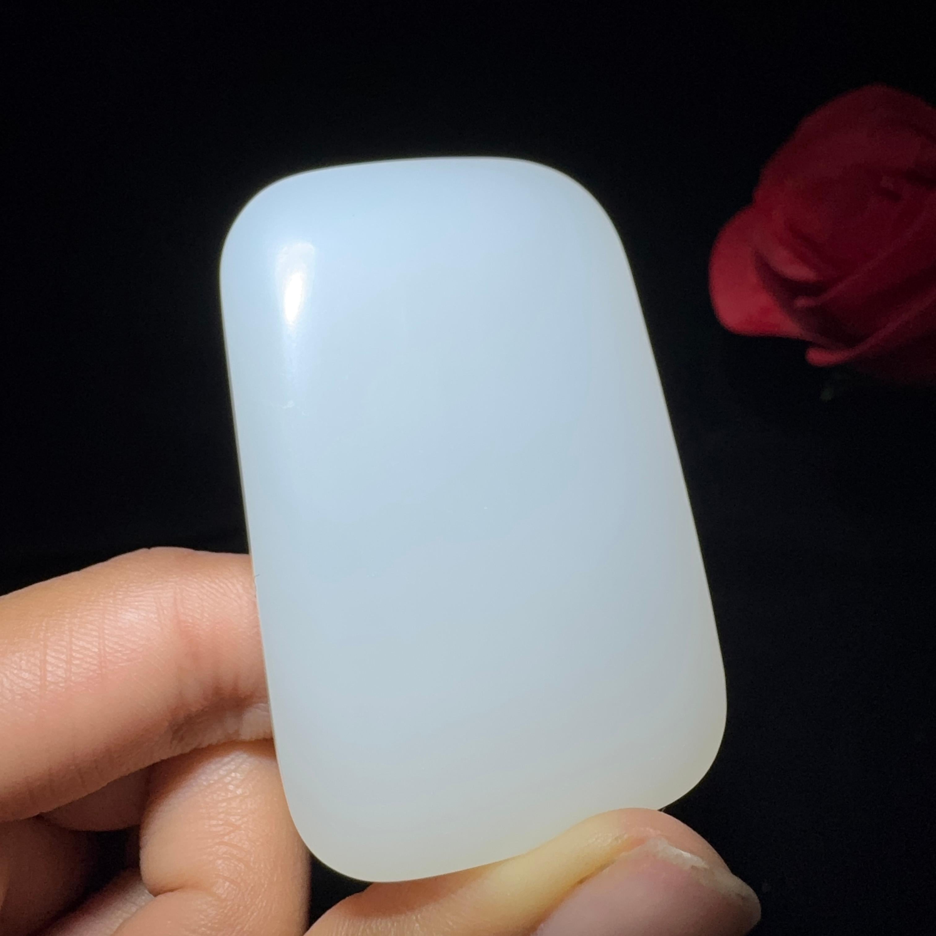和田玉白玉平安无事牌（61.5g）