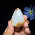 和田玉糖白平安无事牌（21.8g）
