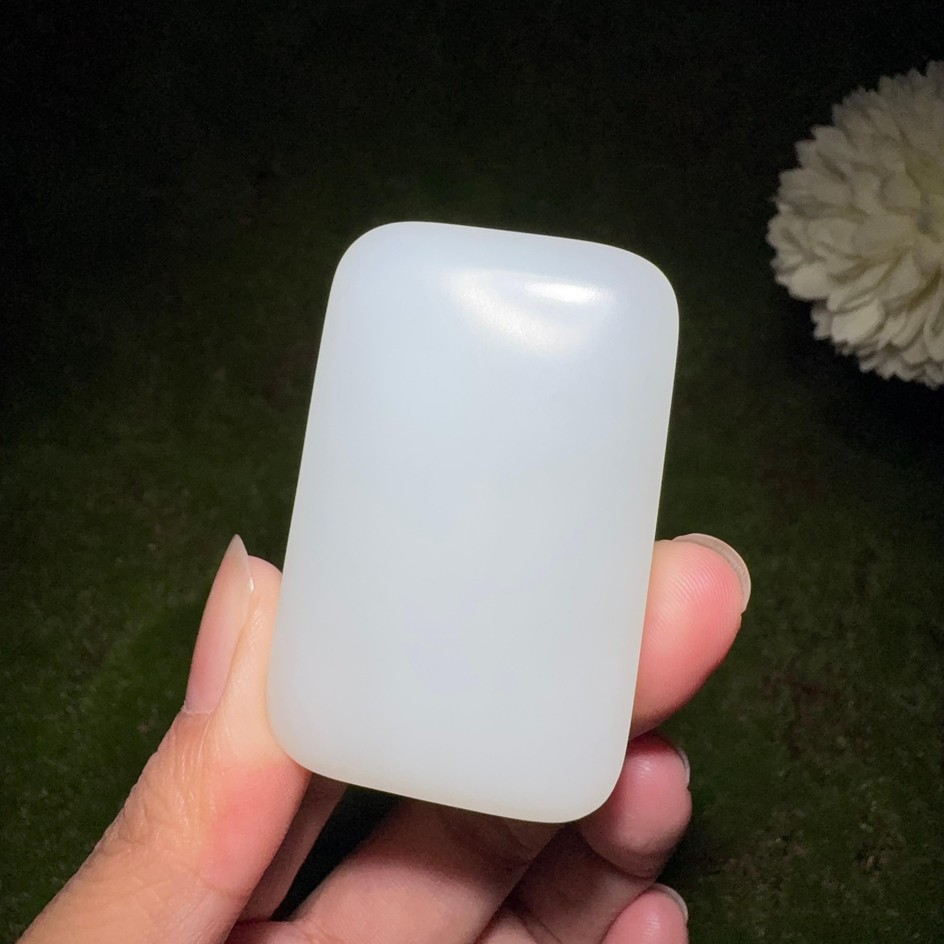 和田玉白玉平安无事牌（71.2g）
