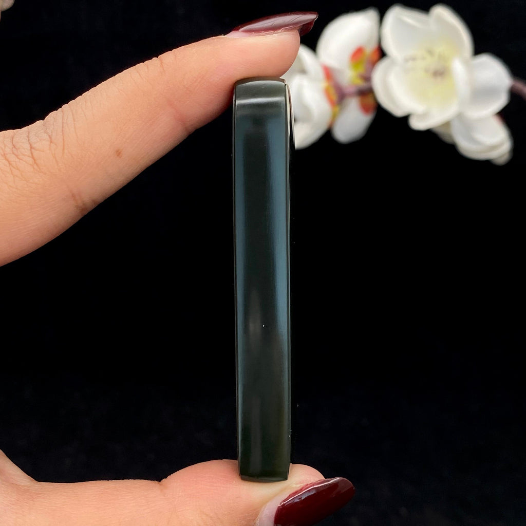 和田玉黑青籽料【平安无事牌】（58.9g）