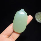 和田玉湖水绿平安无事牌（30.8g）