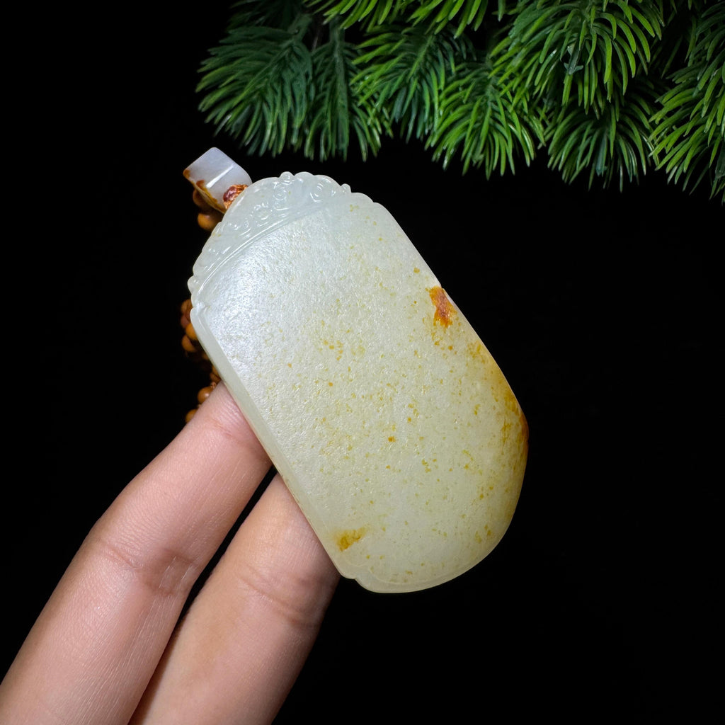 和田玉籽料满皮无事牌（67.0g）