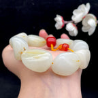 和田玉洒金皮籽料【精品手串】（108.8g）