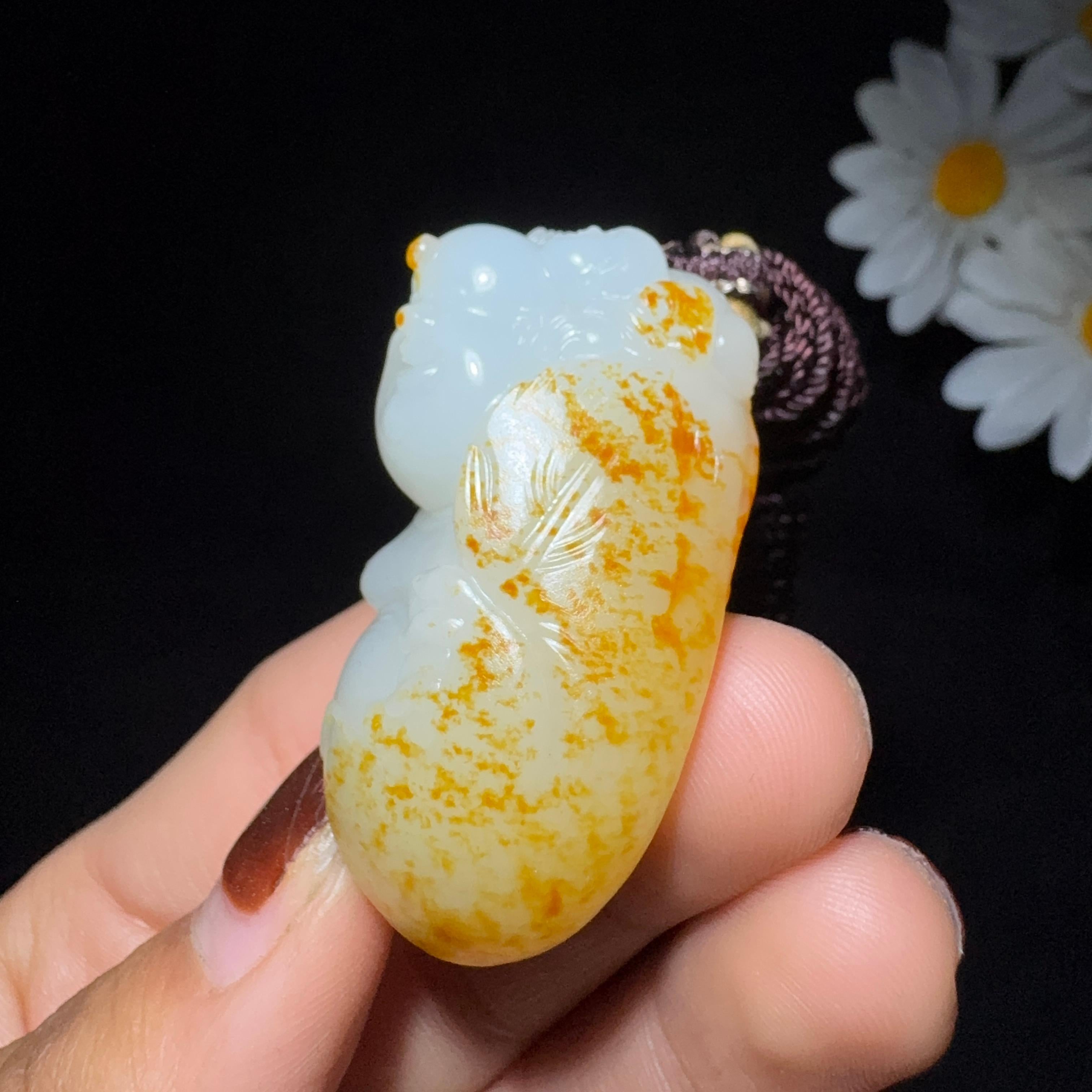 和田玉籽料收藏级挂件佛公（51.5g）