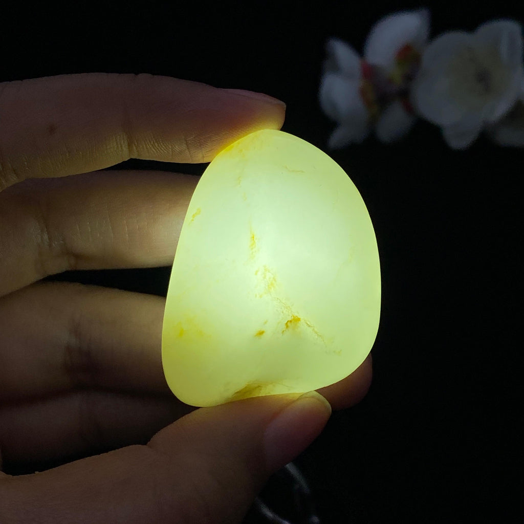 和田玉白玉带洒金皮籽料挂件（35.3g）