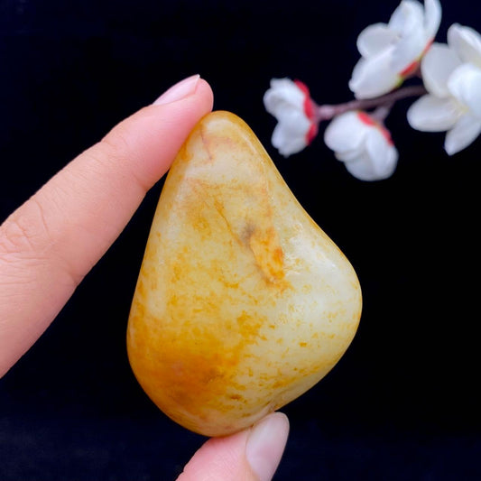 和田玉满洒金皮籽料原石（78.5g）