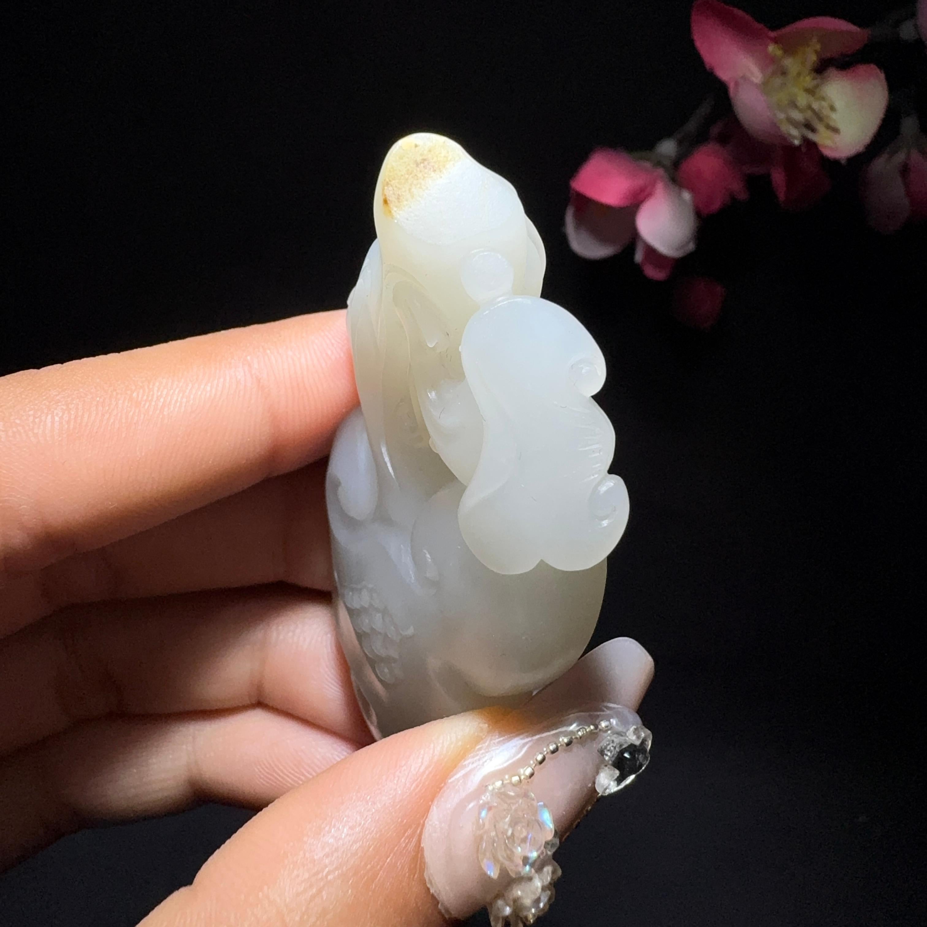 和田玉籽料挂件如意（39.5g）