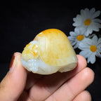 精品和田玉籽料手把件龙龟（69.7g）