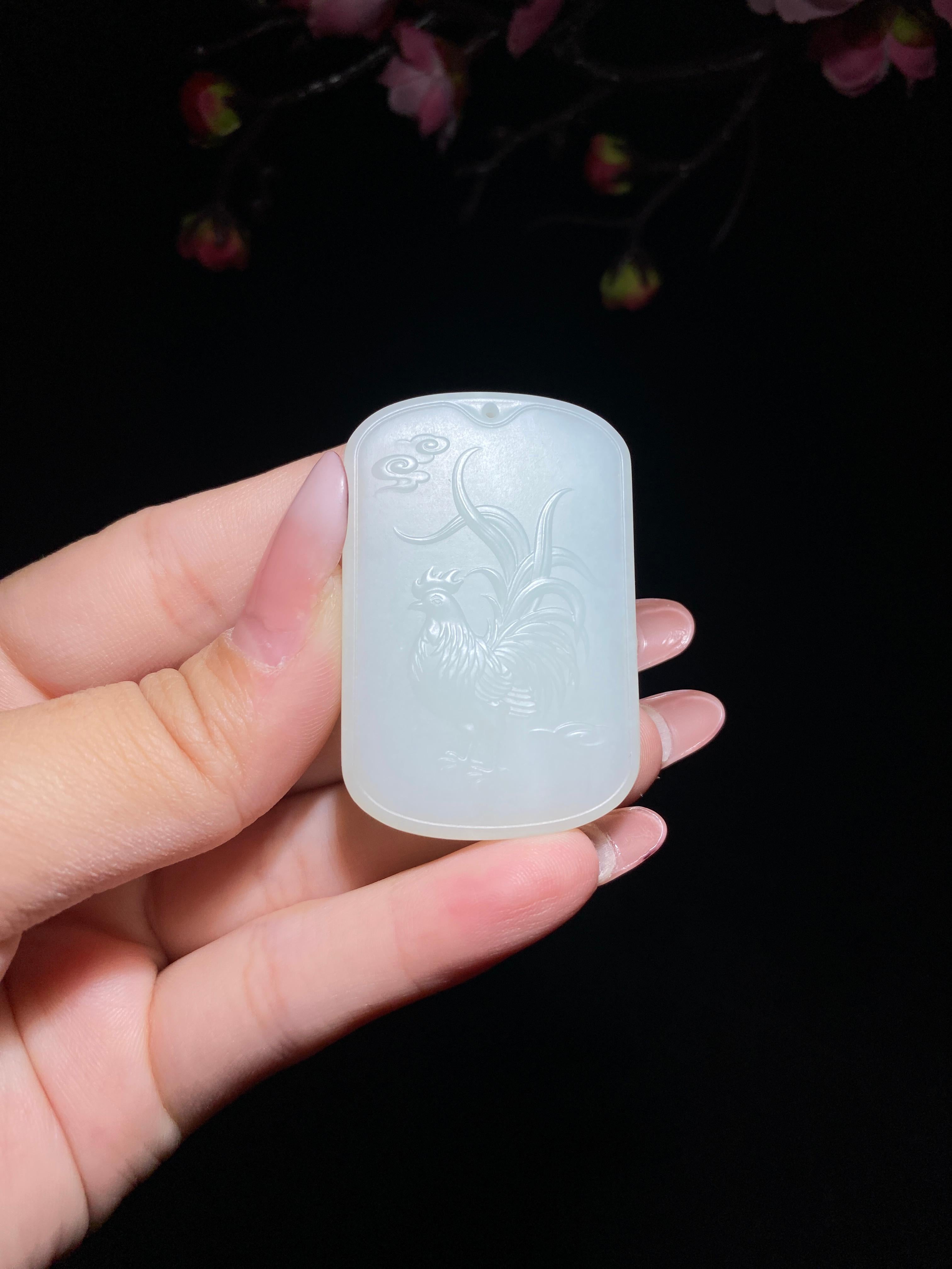 和田玉山料白玉鸡（27.3g）