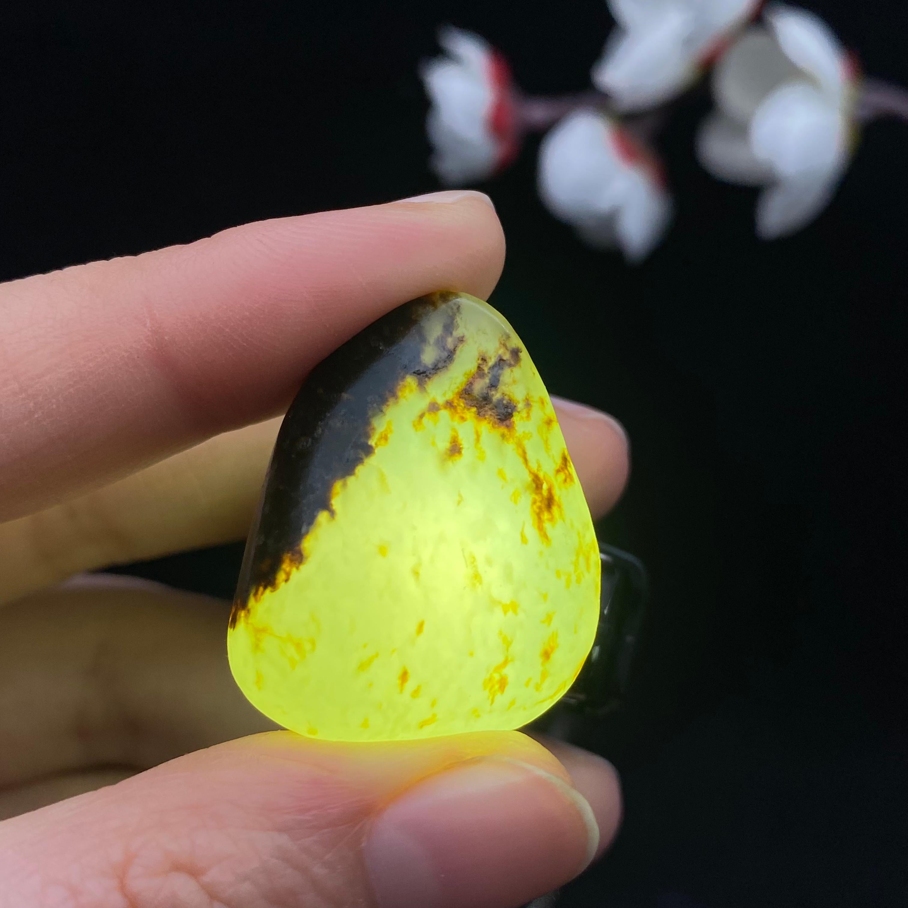 和田玉聚黑皮籽料（12.4g）