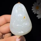 和田玉籽料羊脂白玉观音（85.1g）