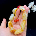 和田玉洒金皮籽料【精品手串】（95.1g）