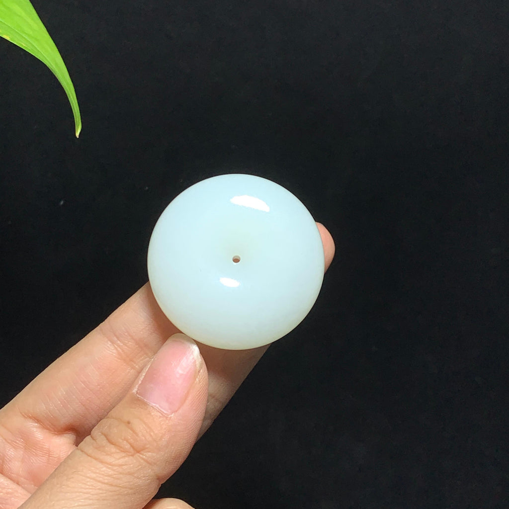 和田山料羊脂白玉平安扣挂件（36.7g）