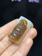 和田玉新疆且末料糖羊脂玉弥勒笑佛（16.8g）