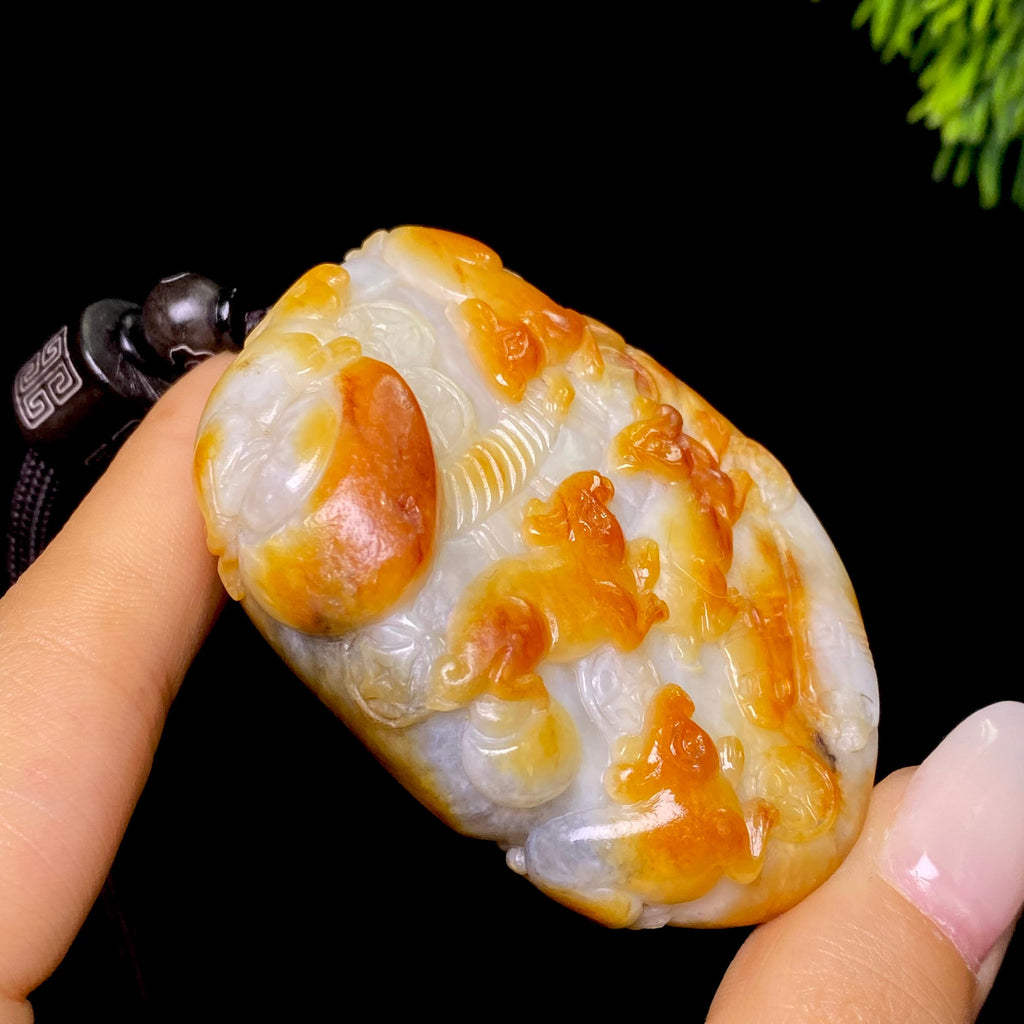 和田玉籽料代代数钱把件（85.6g）