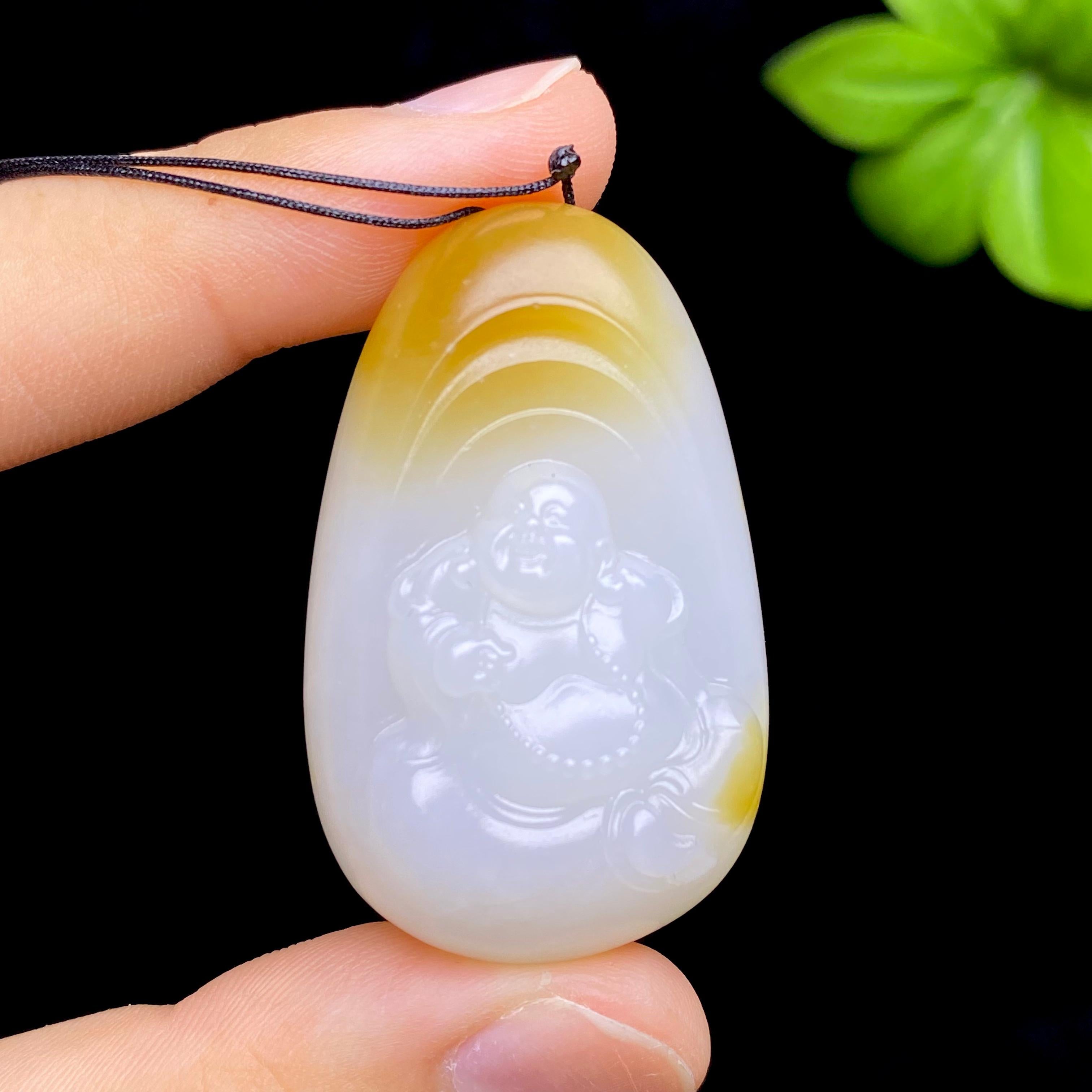 和田玉糖白佛公（23.1g）