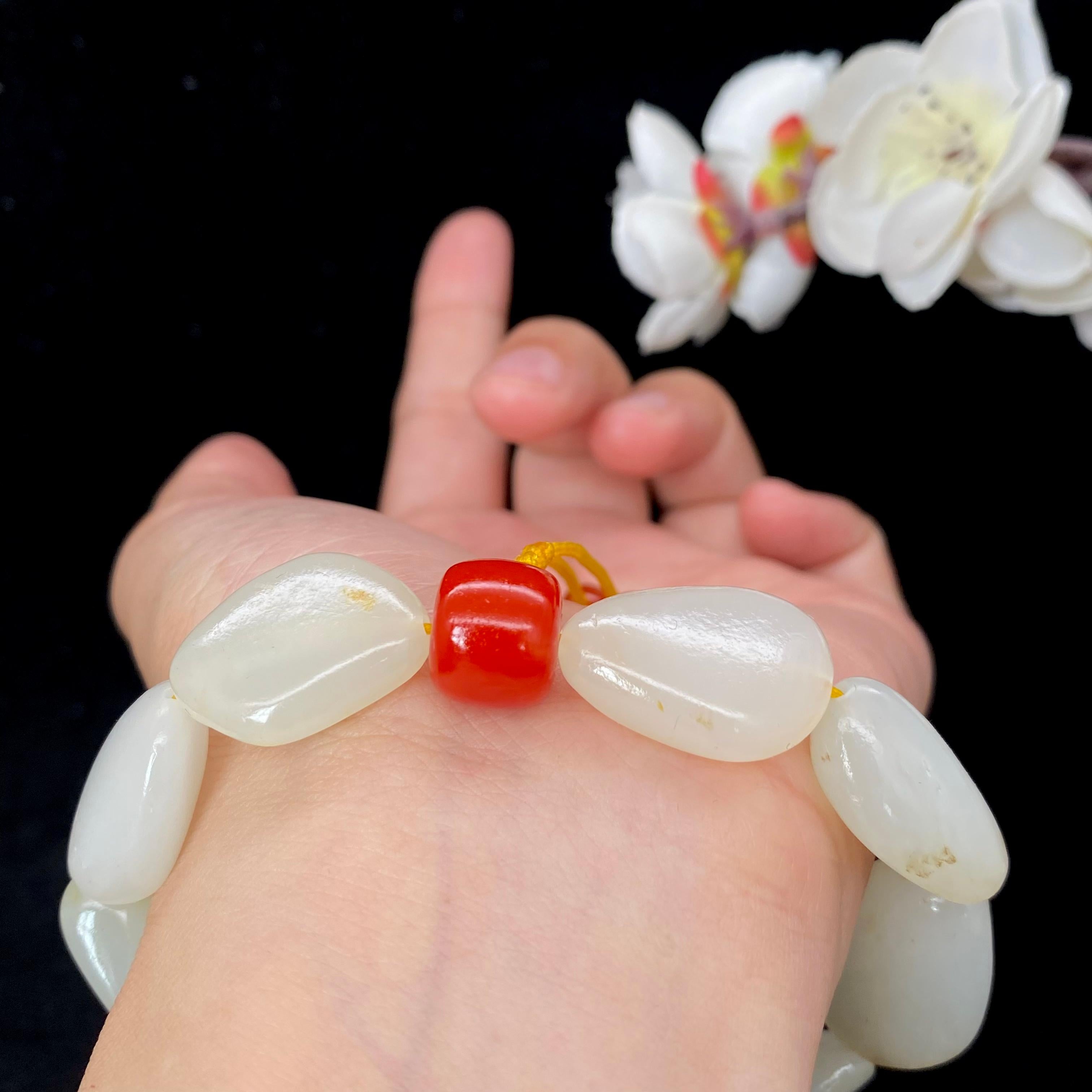 和田玉白玉籽料【精品手串】（43g）
