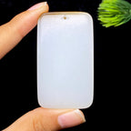 和田玉糖白无事牌（43.5g）