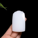 和田山料羊脂白玉无事牌（57.0g）