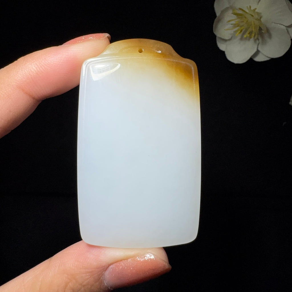 精品和田玉糖白平安牌（40.4g）