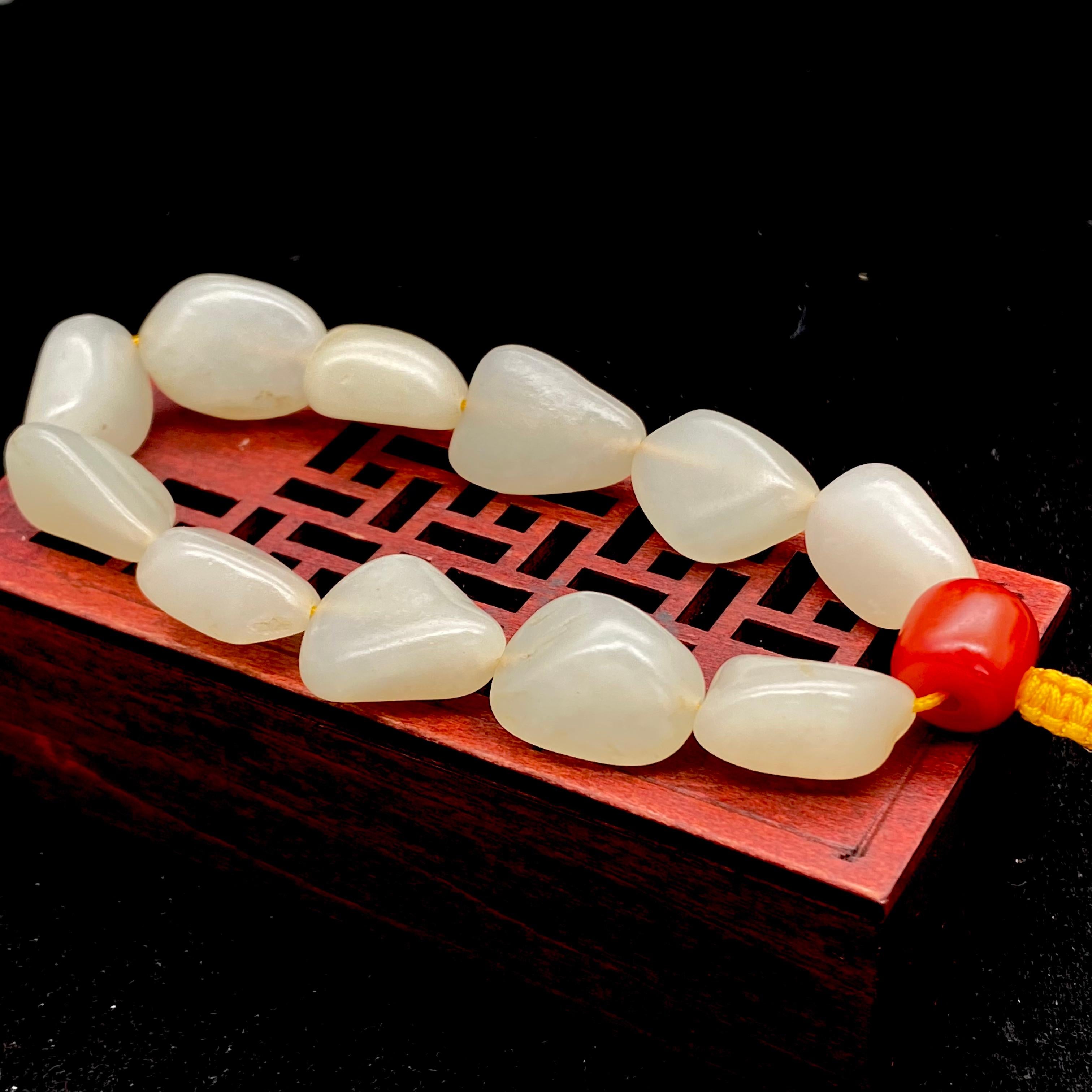 和田玉-白玉【精品手串】（38.4g）