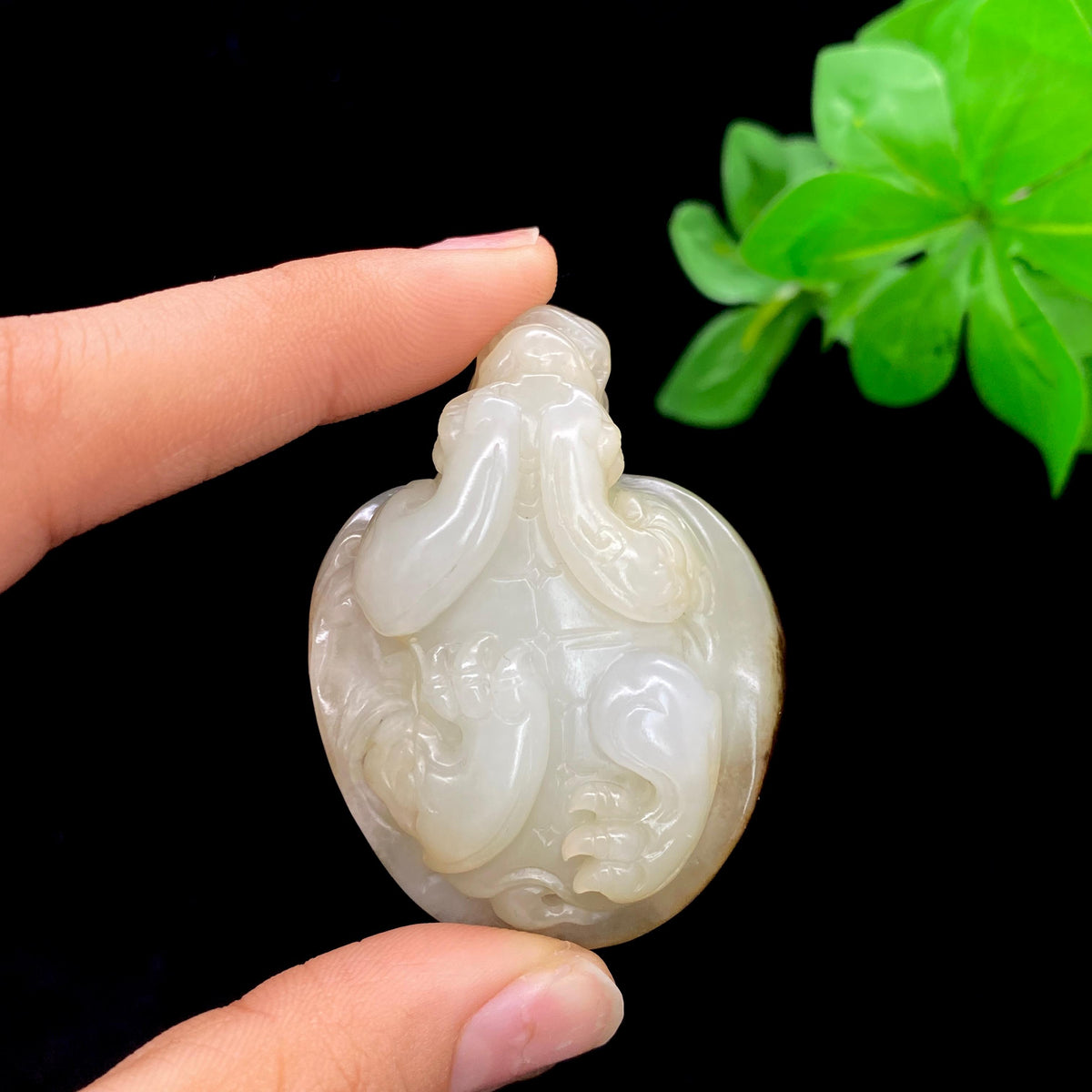 和田玉籽料【龙龟】手把件（60g）