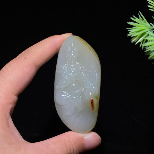和田玉籽料观音（64.0g）