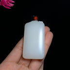 和田黑山料白玉平安无事牌（53.2g）